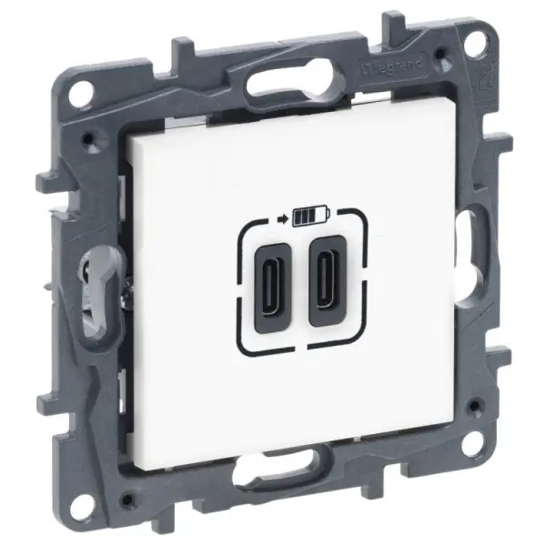 USB розетка Legrand Niloe Step С+C 15Вт 5В біла (863139)