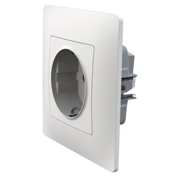 Механізм розетки Schuko Plank Electrotechnic Classic/Nordic (PLK0511031) без шторки (білий) - фото №3