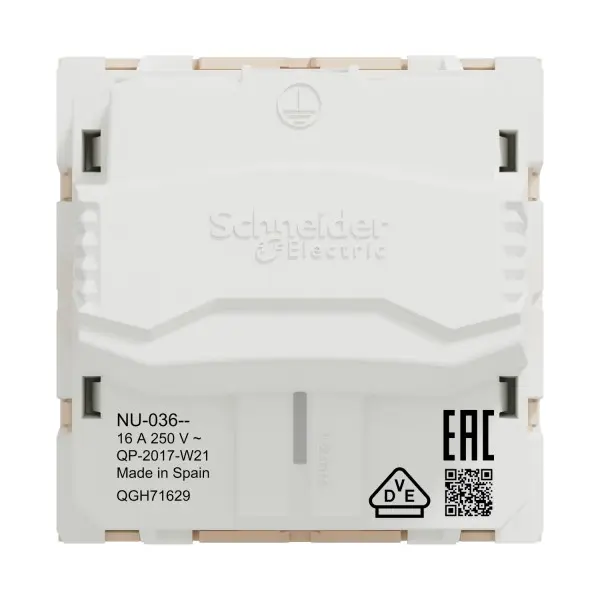 Розетка с заземлением Schneider Electric Unica New NU303644 16А винтовой зажим бежевая - фото №4 Розетка с заземлением Schneider Electric Unica New NU303644 16А винтовой зажим бежевая - фото №4