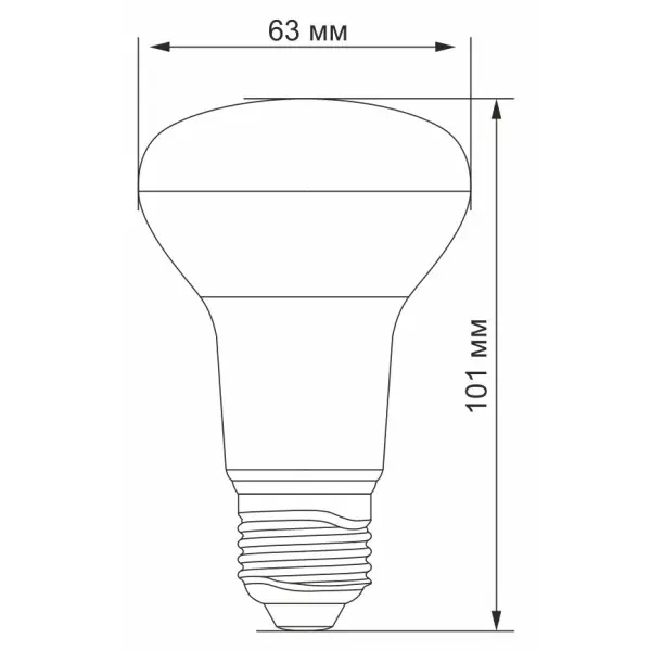 Светодиодная лампа Videx R63e E27 9Вт 4100K (VL-R63e-09274) - фото №2