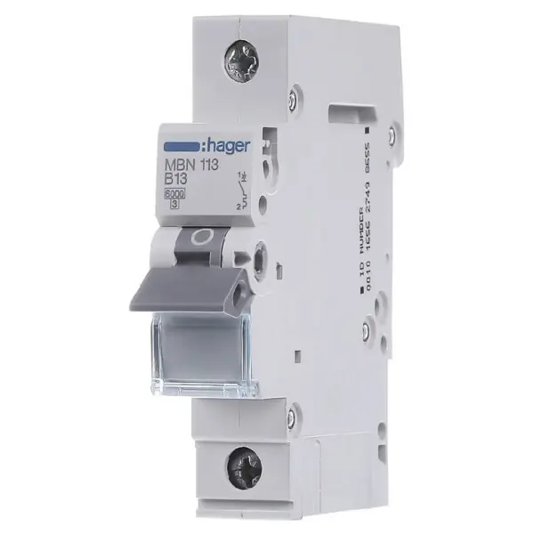 Автоматичний вимикач Hager MBN113 6кА B 13A 1P