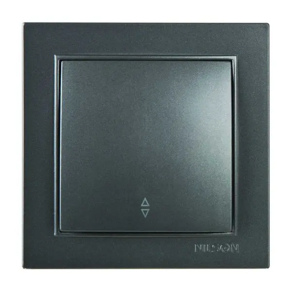 Вимикач Nilson Thor антрацит 1кл прохідний ( 27161007 )