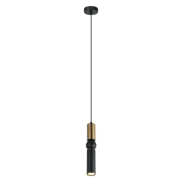 Підвісний світильник, люстра Italux PND-14290-1-BRO-BK Isidora GU10 1x25W IP20 чорний - фото №2