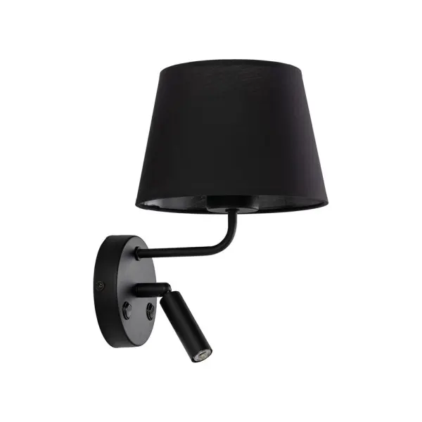 Бра, настенный светильник TK Lighting 11392 Maja E27+G9 1+1x15W+8W IP20 черный - фото №4