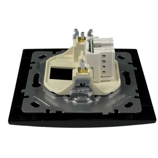 Розетка Nilson Touran чорна мат комп'ютерна 2-на CAT5e RJ45 ( 24381044 ) - фото №3