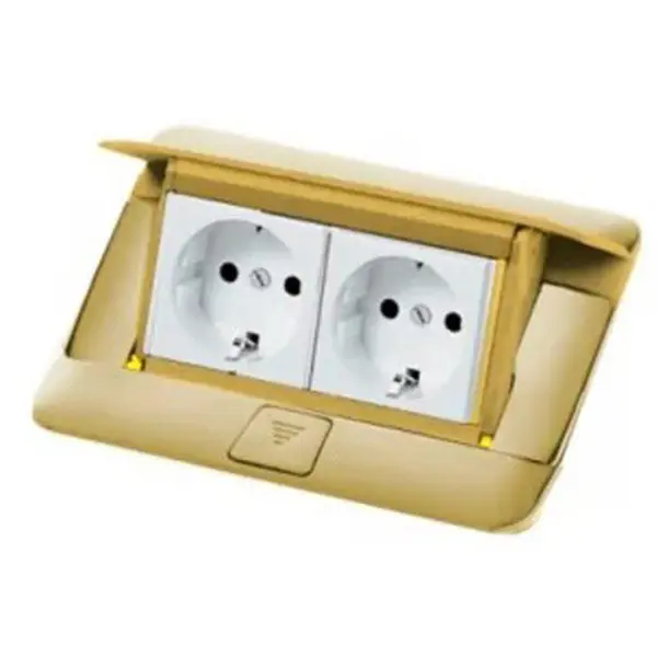 Лючок с выдвижным блоком Legrand 54016 4М (латунь)