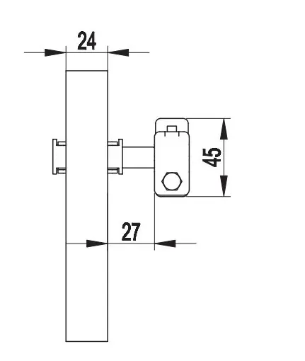 Стальной хомут DKC NG3002 на металлические трубы Ø20-80мм для проводника Ø8-10мм - фото №1