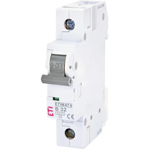 Автоматический выключатель ETI 002111519 ETIMAT 6 1p B 32А (6 kA)