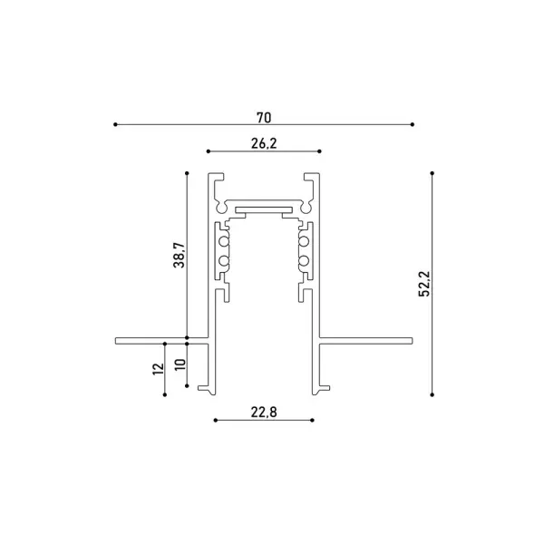 Магнитный трековый шинопровод врезной Kloodi KDMG-TR 3M BK 48V 3м черный - фото №2 Магнитный трековый шинопровод врезной Kloodi KDMG-TR 3M BK 48V 3м черный - фото №2