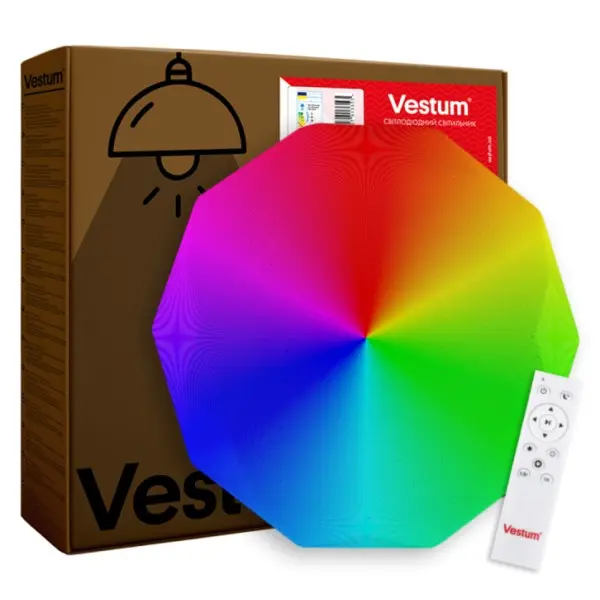 Потолочный светильник Vestum DIAMANT звездное небо 76Вт 495x58мм 3000К-6500К RGB