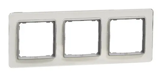 Трехпостовая рамка Schneider Electric Sedna Elements искусственное белое стекло SDD360803