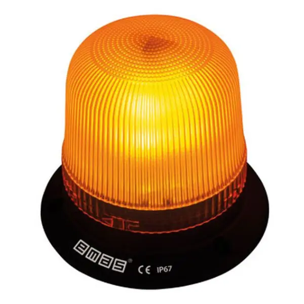 Мультифункциональный проблесковый маяк EMAS IT120Y024 Ø120 24В AC/DC желтый - фото №1