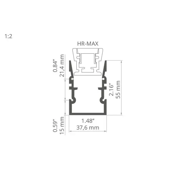 Монтажный-профиль KLUS тротуарный HR-MAX-TW, 3 метра (KLUS_A01828N_3) - фото №2