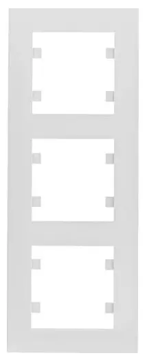 Вертикальна тримісна рамка Hager WL5630 Lumina-Intense 3X (біла)