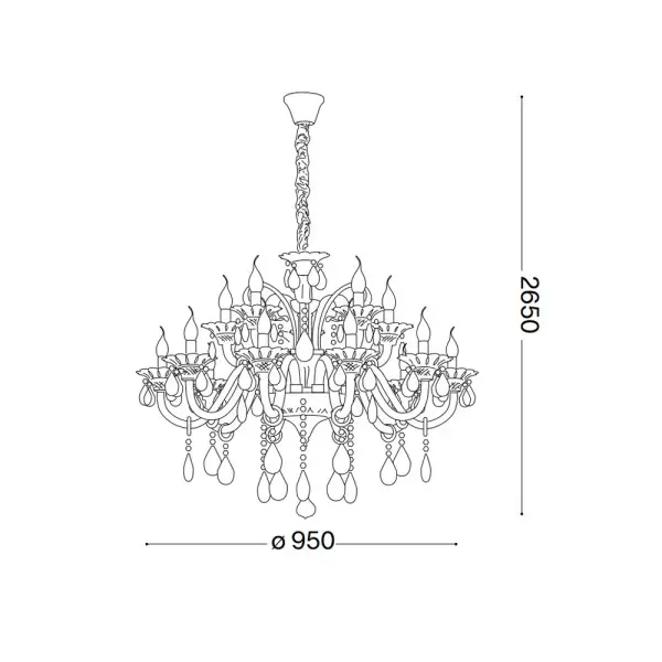 Люстра Ideal Lux 81526 Colossal E14 15x40W IP20 хром - фото №2 Люстра Ideal Lux 81526 Colossal E14 15x40W IP20 хром - фото №2