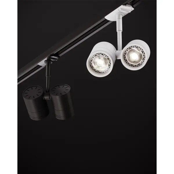 Трековий світильник Kloodi KD-5050/02-2L-BK Track GU10 IP20 чорний - фото №1