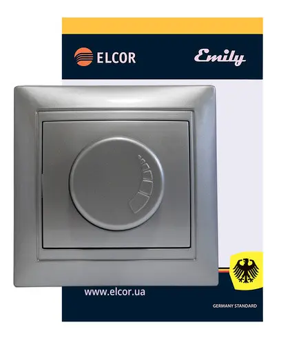Светорегулятор Elcor Emily 9215 (211590) 600Вт (серый металлик) - фото №1 Светорегулятор Elcor Emily 9215 (211590) 600Вт (серый металлик) - фото №1