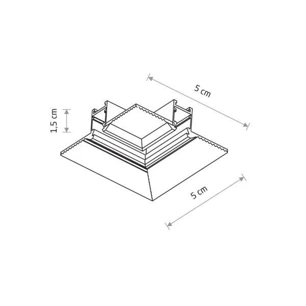 Встроенный горизонтальный угловой соединитель Nowodvorski 11732 NANO-LVM Recessed Horizintal Corner IP20 черный - фото №1