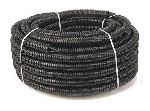 Легка ПВД гофротруба Ø40 мм із протяжкою чорного кольору, DKC Легка ПВД гофротруба Ø40 мм із протяжкою чорного кольору, DKC