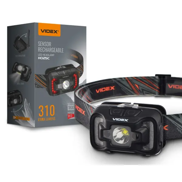 Світлодіодний налобний ліхтарик Videx 310Лм 5000K (VLF-H025C) - фото №1