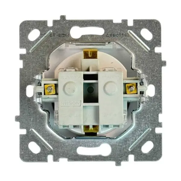 Розетка Nilson Selene біла 1-на з заземленням без рамки ( 23110417 ) - фото №1