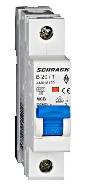 Автоматичний вимикач 20А 1P 6кА х-ка B, Schrack