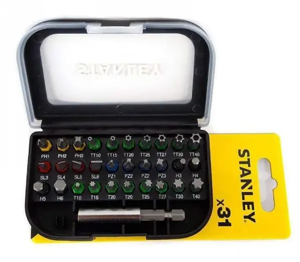 Набір біт Stanley STA60490 в кейсі (3шт)