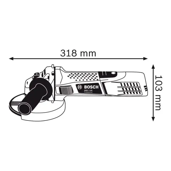 Кутова машина шліфувальна Bosch GWS 7-125 - фото №7