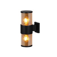 Светильник фасадный Violux BACARDI-2D 2х40W Е27 IP54 черный​ ( 500700​ )