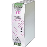 Источник питания ETI 004656682 PS-120-24 (Вхід: 100-240V AC/140-340V DC; Выход: 24-28V DC/120W/5A)