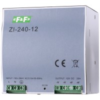 Источник питания F&F ZI-240-12V 180-264В AC 20А OUT 12В DC 240 Вт