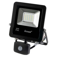Алюминевый LED прожектор Lezard (PAL6530S) 30Вт 6500K 2400Лм IP65 с датчиком движения