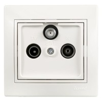 Конечная спутниковая розетка Lezard «Mira» 701-0202-135 (белая)