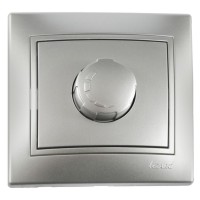 Светорегулятор Lezard «Mira» (701-1010-157) 1000Вт со вставкой (серый металлик)