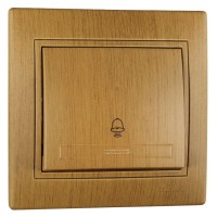 Матовая кнопка звонка Lezard «Mira» 701-5151-103 (дуб классический)