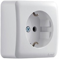Розетка Lezard «Viola» (751-0200-122B) с/з (белая)