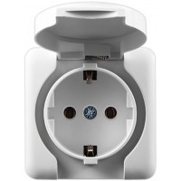 Розетка Lezard «Viola» (751-0200-123B) з/з кришкою (біла)