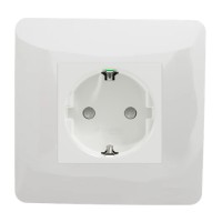 Комплект розетка с з/к + рамка Unica New (NU305718+NU200218+NU7002) белый