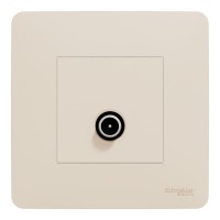 Комплект TV розетка + рамка Unica New (NU346244+NU200244+NU7002) бежевый