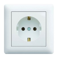 Комплект розетка с з/к + рамка Lumina (WL5010+WL1050) белый