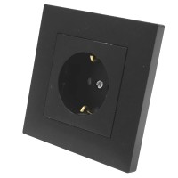 Комплект розетка с з/к + рамка Lumina (WL5513+WL1013) черный