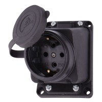 Похилий силовий роз'єм Lezard 106-0400-0104 (2Р+РЕ) 1х16А 220-240V