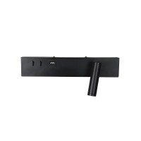 Бра, настенный светильник Line.F WJ028/2L BK (левый) + USB-A LED 2x8W 4000K IP20 черный