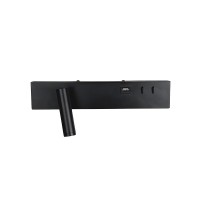 Бра, настенный светильник Line.F WJ028/2R BK (правый) + USB-A LED 2x8W 4000K IP20 черный
