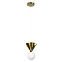 Подвесной светильник, люстра Line.F MJ350/1 AB G9+LED 1+1x8W 4000K IP20 латунный
