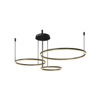 Люстра Line.F MJ73-600+500+400 BK LED 3x56W 3000K/4500K/6000K IP20 чорна