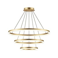 Люстра Line.F MJ93-600+400+200 AB LED 3x65W 3000K/4500K/6000K IP20 латунная