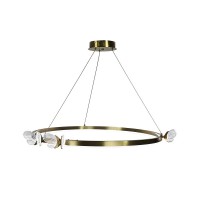 Люстра Line.F C18-800 AB LED 1x40W 3000K/4500K/6000K IP20 латунная