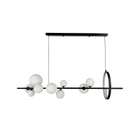 Подвесной светильник, люстра Line.F AT33/10 BK+WT G9+LED 10+1x11W 4000K IP20 черный