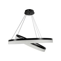 Подвесной светильник, люстра Line.F YO18-800+600 BK LED 2x60W 3000K/4500K/6000K IP20 черный